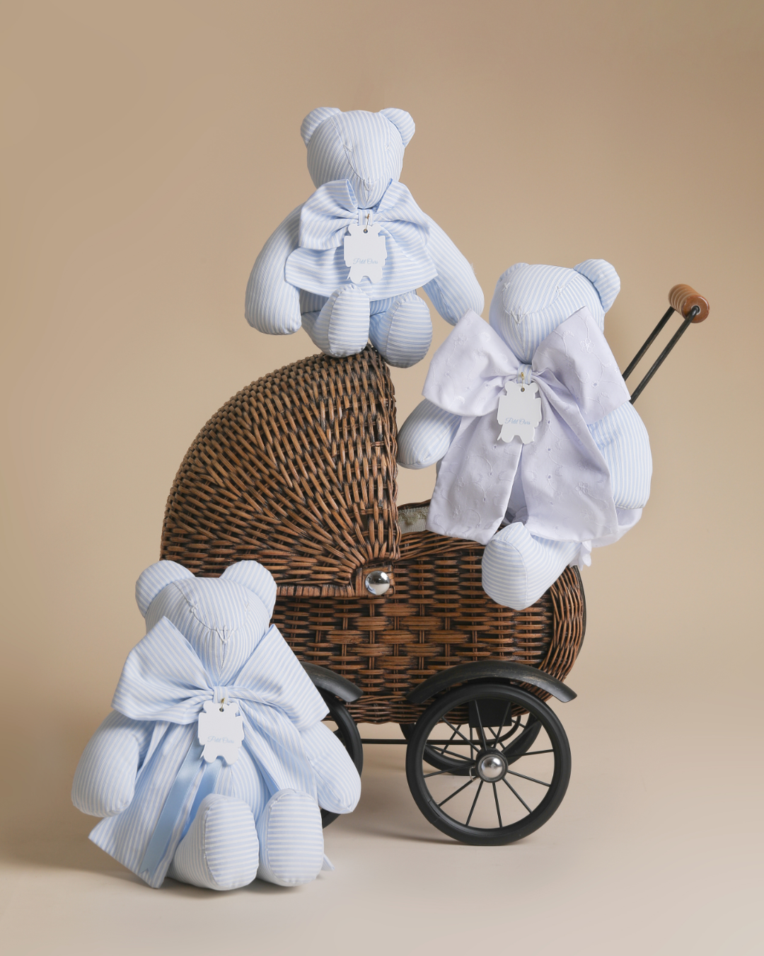 Orsetto in tessuto Piquet 100% cotone trama a piccole coste