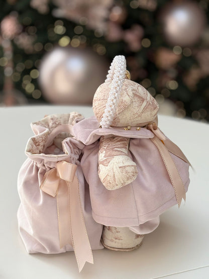 Orsetto in Toile de Jouy rosé