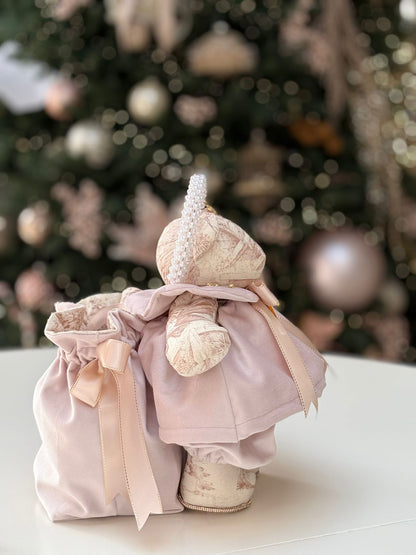 Orsetto in Toile de Jouy rosé