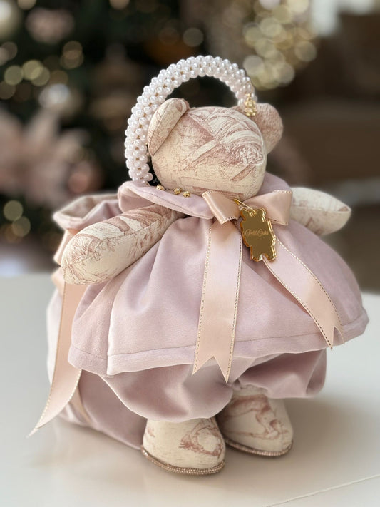 Orsetto in Toile de Jouy rosé